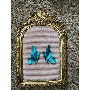 Metallic Blue butterfly earrings
